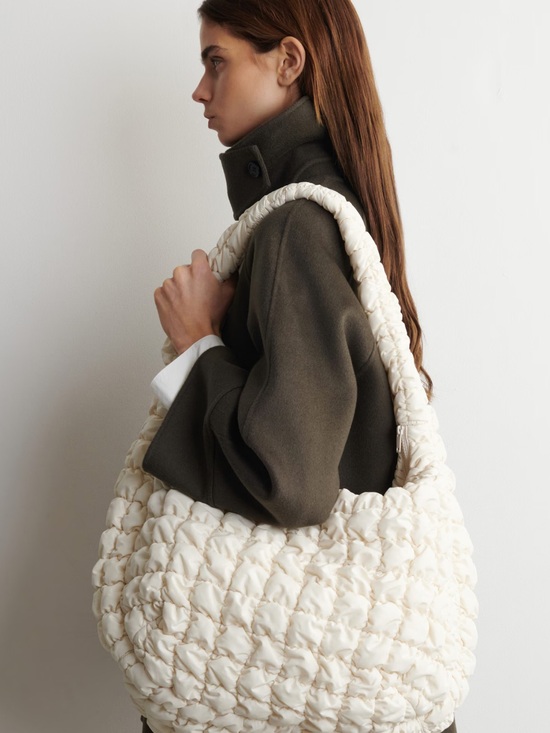 COS Handbags - COS Large Cream Quilted Tote